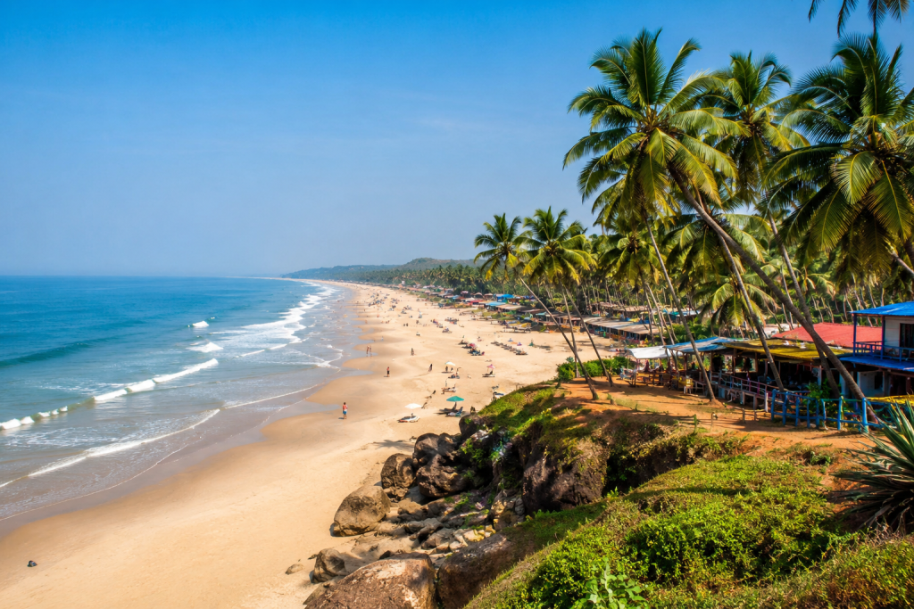Top 10 Things to Do in Goa for First-Time Visitors in 2026 featuring Goa beaches, palm trees, and the Arabian Sea.