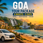 Goa 4 Nights 5 Days tour package with hotel, sightseeing, Dudhsagar waterfall and Mandovi River dinner cruise