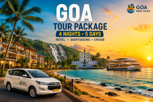 Goa 4 Nights 5 Days tour package with hotel, sightseeing, Dudhsagar waterfall and Mandovi River dinner cruise